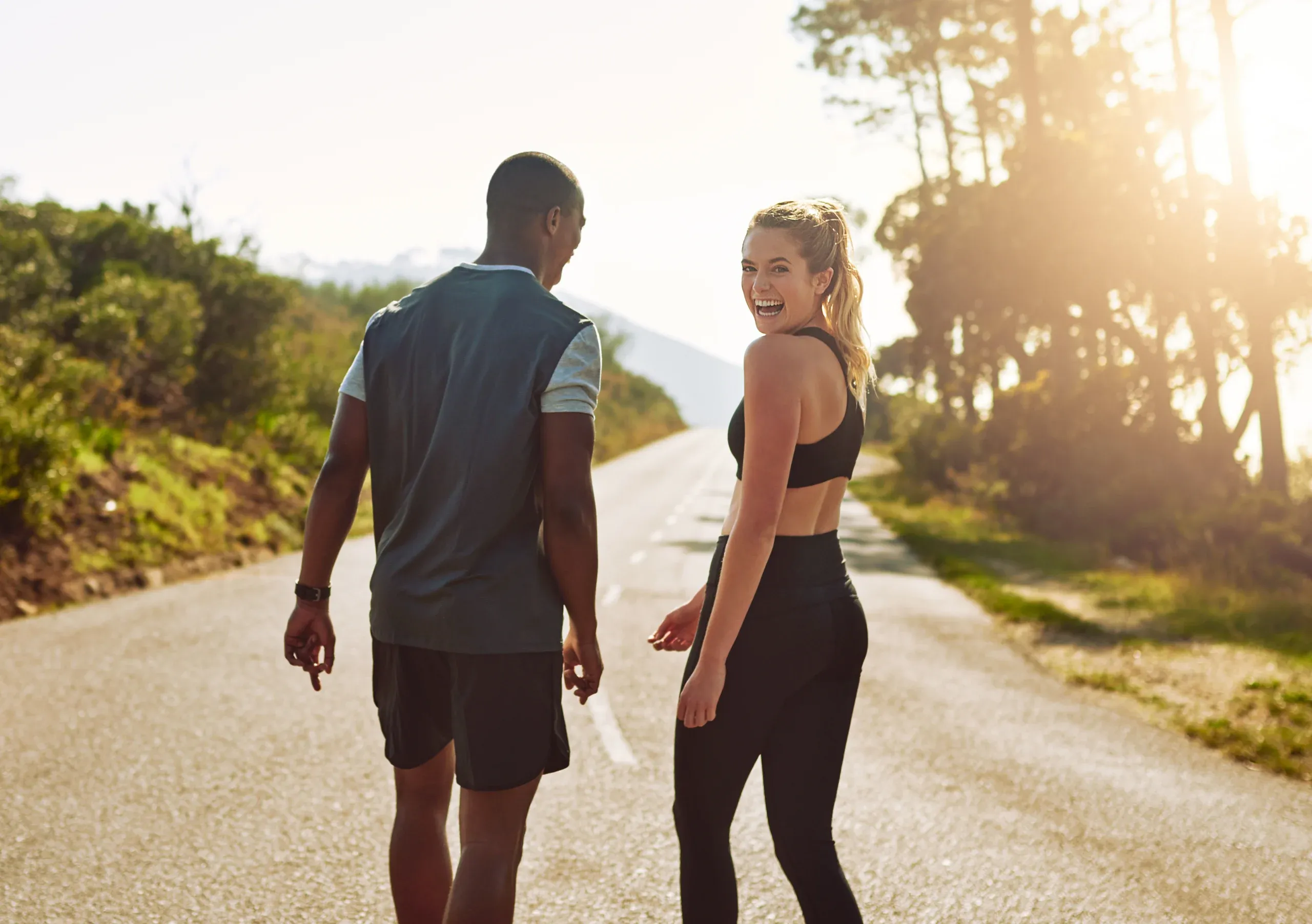 A runner on an early-morning long run