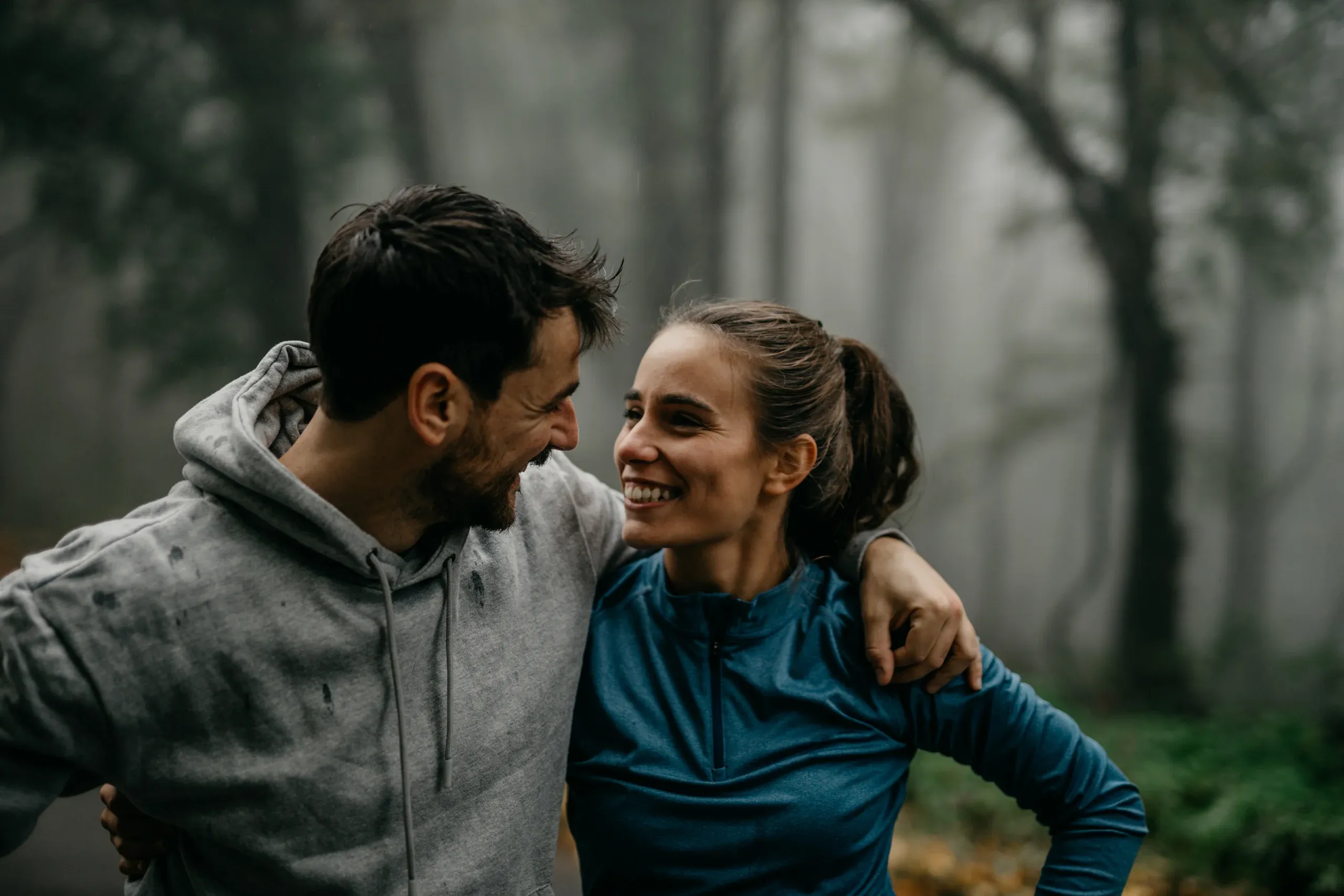 A friend's candid post-run photo